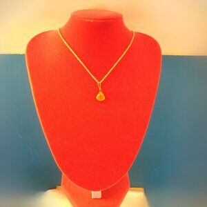 Carnelian Teardrop Necklace